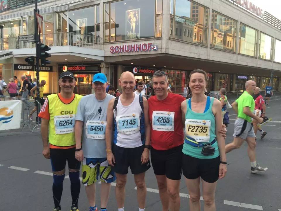 Berlin Citynight  - Lauf 2015 : (v.l.) Fuat , Jan , Karsten , Carsten , Ute 